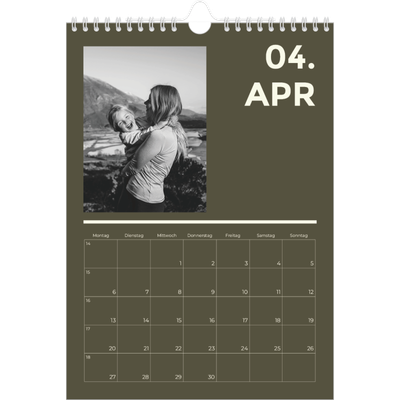 Fotokalender A4 (20 x 30 cm) — Modern und kräftig [April]