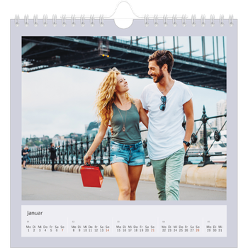 Fotokalender Quadratisch — Farbenfroher Hintergrund
