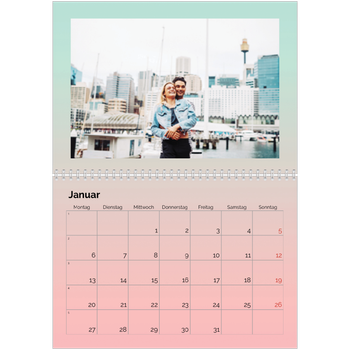 Fotokalender A4 doppelt — Pastelltöne