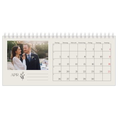 Tischkalender — Blühende Initialen [April]