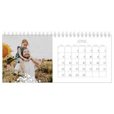 Tischkalender — Blumenmotiv [April]