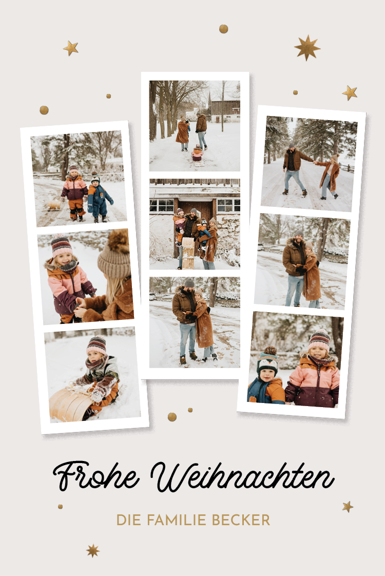 Fotokarten — Schnee und Sterne