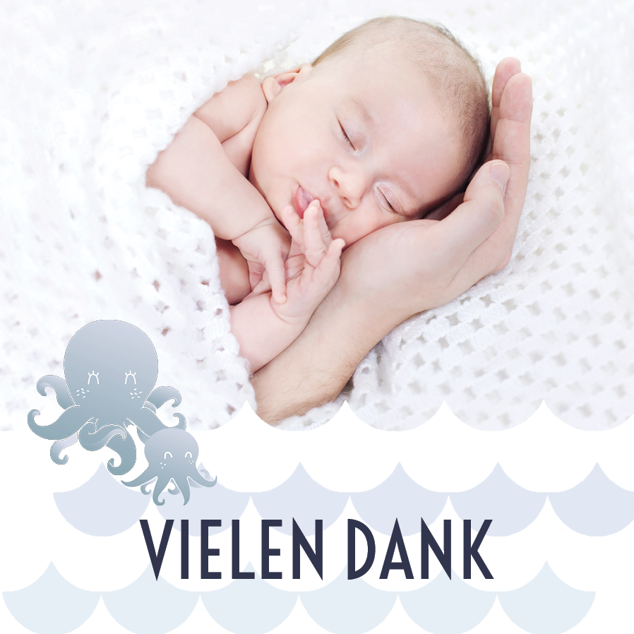 Dankeskarten — Süßer Oktopus