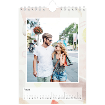 Fotokalender A5 — Wasserfarbentupfer