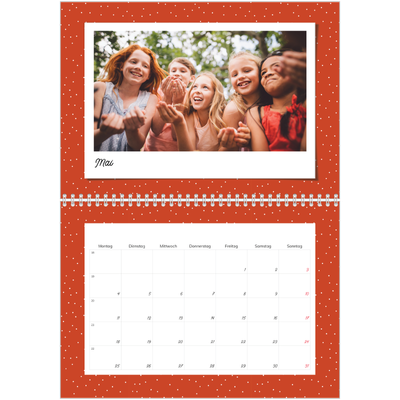 Fotokalender A4 doppelt (30 x 40 cm) — Bunte Retro-Bilder [deckblatt]