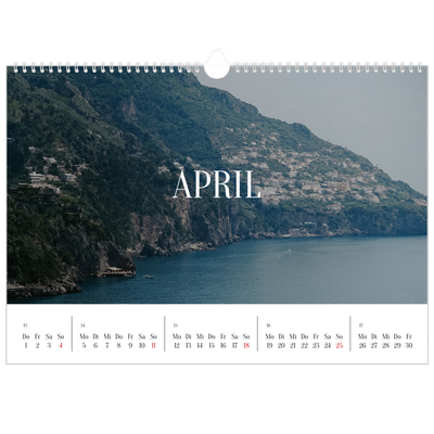 Fotokalender A3 — Endloses Entfliehen [April]