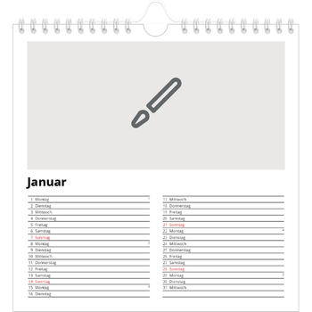 Fotokalender Quadratisch — Gestalte deine eigenen Produkte