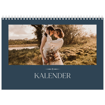Fotokalender A4 doppelt (30 x 40 cm) — Schiefer und Serifen [deckblatt]