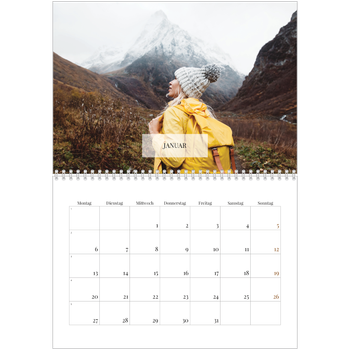 Fotokalender A4 doppelt — Klassischer Kalender