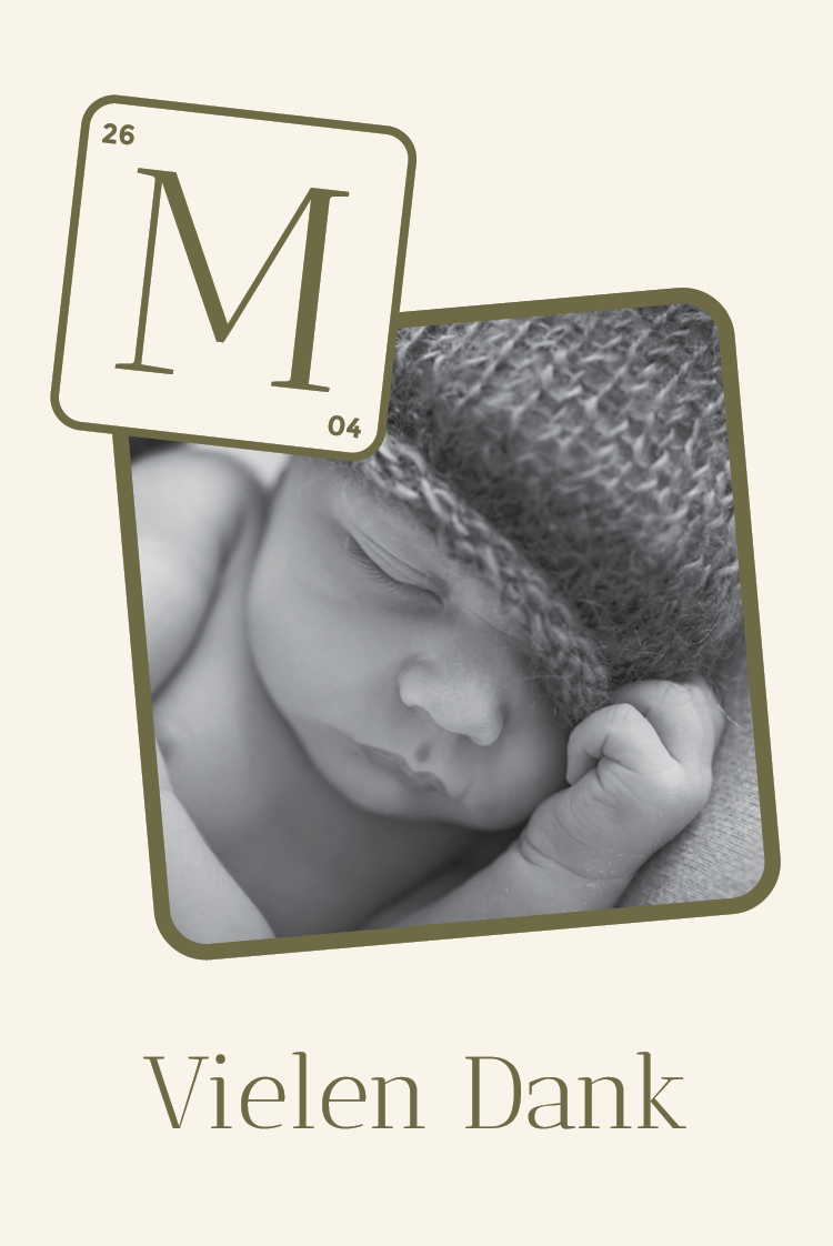 Dankeskarten — Fliesenbuchstabe