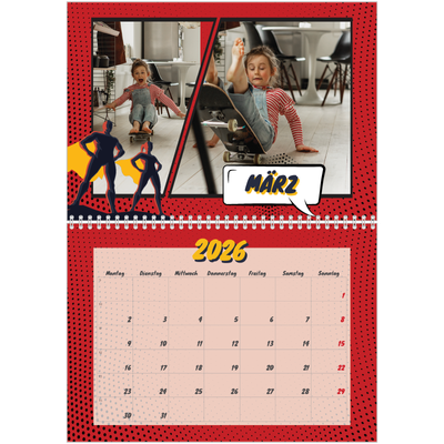 Fotokalender A4 doppelt (30 x 40 cm) — Comic-Buch [Marsch]