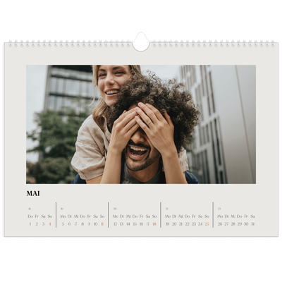Fotokalender A3 — Schlicht in Creme [deckblatt]