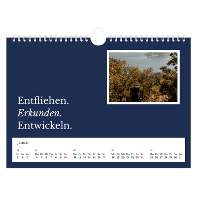Fotokalender A4 — Redaktionelle Erde [Januar]