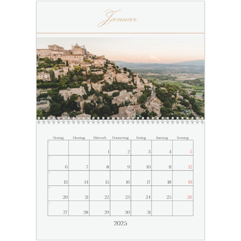Fotokalender A4 doppelt — Goldschrift Banner