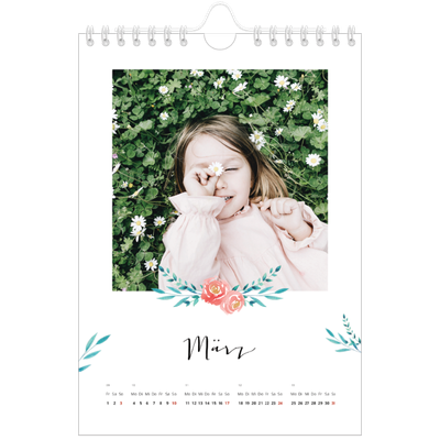 Fotokalender A5 — Blumen-Illustrationen [Marsch]