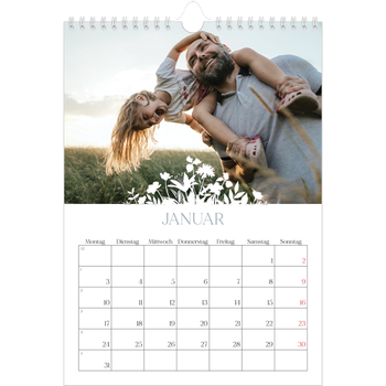 Fotokalender A4 — Blumenmotiv