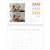 Fotokalender A4 doppelt (30 x 40 cm) — Bunte Schrift [Januar]