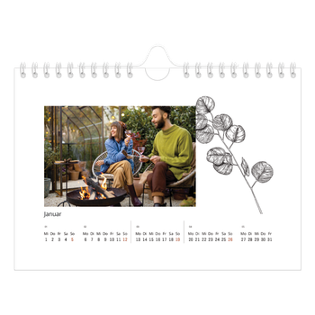 Fotokalender A5 — Blumenzeichnungen