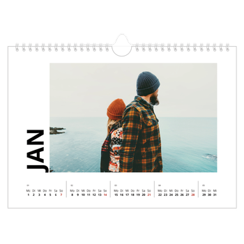 Fotokalender A4 — Datum groß