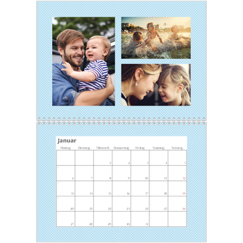 Fotokalender A4 doppelt — Pastellmuster