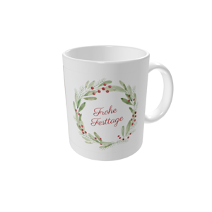 Tasse bedrucken — Dezenter Kranz
