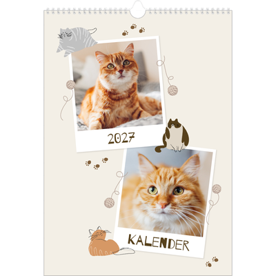 A3 Jahreskalender — Verspieltes Kätzchen [deckblatt]