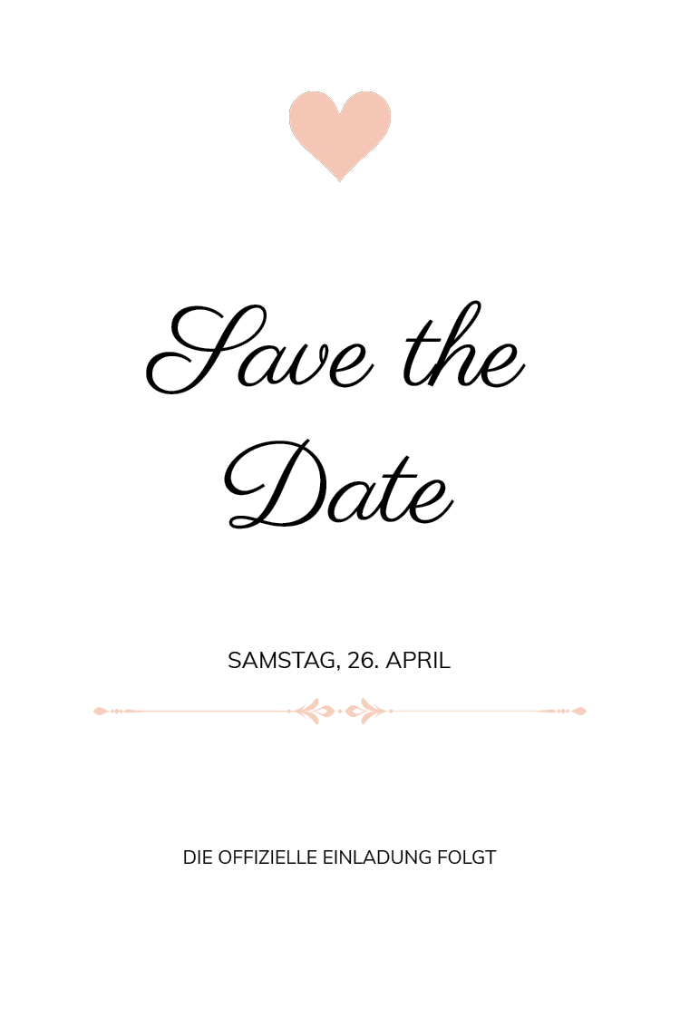 Save the date — Romantisch
